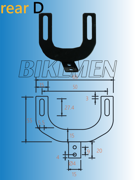REAR BIKE RACK HANGER D REAR BIKE RACK HANGER D