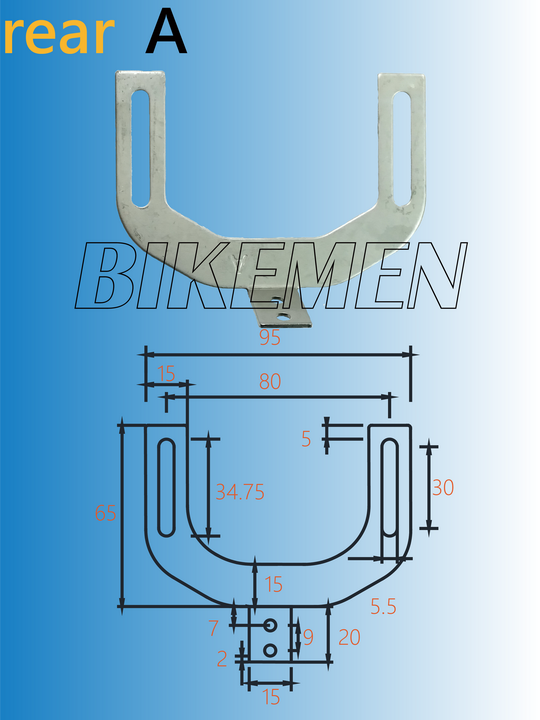 REAR BIKE RACK HANGER A REAR BIKE RACK HANGER A